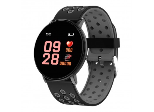 Умные смарт часы Loona FIT-02, водостойкие, мониторинг активности и здоровья, русскоязычное приложение, вибрация, чёрные(1/100)